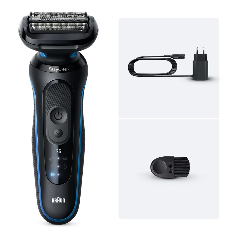 Braun Series 5 52-B1000s Barbermaskine Sort Blå Braun Series 5 52-B1000s Barbermaskine Sort Blå